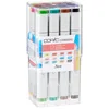 Image de COPIC Marker Set de 12 marqueurs à encre à alcool permanente double pointe, pointe fine et large biseautée, rechargeable - Set Couleurs Vives