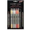 Image de COPIC Ciao 5+1 Set « Pastels », 5 Twin Marker avec une pointe moyenne et une pointe Brush, incl. Multiliner Black 0,3 mm