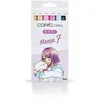 Image de COPIC Ciao 5+1 Set « Manga 7 », 5 Twin Marker avec une pointe moyenne et une pointe Brush, incl. Multiliner Black 0,3 mm