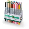 Image de COPIC Ciao Set de 36 marqueurs à encre à alcool permanente double pointe, pointe pinceau ultra souple et large biseautée, rechargeable   set Couleurs Vives