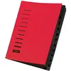 Image de PAGNA Trieur cartonné agrafé sans soufflet+ élastique pour A4 12 compartiments Rouge