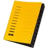 Image de PAGNA Trieur cartonné agrafé sans soufflet+ élastique pour A4 12 compartiments Jaune