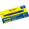 Image de ONLINE 5x Recharges d'encre pour stylos-plumes I compatible avec LAMY, Pelikan etc I encre bleu royal I cartouches d'encre universelles pour stylo à plume et roller à cartouches, non effaçable