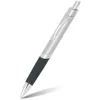 Image de ONLINE stylo bille Sporty Silver, aluminium, rétractable, recharge internationale de grande capacité, indélébile, écriture bleue, clip métallique