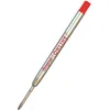 Image de Recharge stylo à bille d' ONLINE, recharge bille métal international de grande capacité, largeur de trait M (moyen), indélébile, résistant à l´eau, 1 pièce, recharge de stylo à bille (rouge)