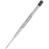 Image de Recharge stylo à bille d' ONLINE, recharge bille métal international de grande capacité, largeur de trait B (large), indélébile, résistant à l' eau, 1 pièce, recharge de stylo à bille (noir)