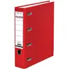 Image de Falken Double classeur en plastique PP. Fabriqué en Allemagne. Largeur 7 cm, rouge, pour 2 rangées de format A5 paysage avec fenêtre interchangeable.