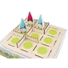 Image de Jeu de Société Éducatif pour Enfants 4 Ans et Plus - Bonheur et Harmonie - 16 Nains en Bois pour Apprendre les Formes, Quantités et Surfaces, Réflexion - Jeu avec Variante Tic-Tac-Toe - 2 Joueurs