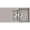 Image de SCHOCK | Évier de cuisine Primus D150 1 + ½ baignoire avec goutteur, baignoire réversible, matériau Cristalite®, gris taupe, 1000 x 500