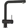 Image de SCHOCK® Epos Onyx Robinet de cuisine haute pression noir avec douchette extensible I Rotatif à 360° I Robinet d'évier de cuisine I Design moderne I Économie d'eau I Mitigeur monocommande en laiton
