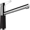 Image de SCHOCK Robinet de cuisine SC-510 Nero   Robinet basse pression CRISTADUR avec douchette extensible et raccords standard