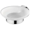Image de IDEAL STANDARD IOM Porte Savon Mural Rond Verre satiné Chrome Fixations incluses A9122AA