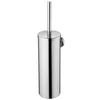 Image de Ideal Standard Ensemble Brosse WC et Support IOM pour Cuvette Toilette Fixation Murale avec Couvercle Métal Finition Acier Inoxydable A9128MY Blanc