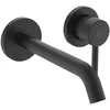Image de Ideal Standard Ceraline Mitigeur mural pour lavabo   Noir Mat | Kit de montage encastré 2 pour installation finale, cartouche FirmaFlow à économie d'eau, A6938XG