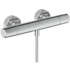 Image de Ideal Standard Ceratherm T25 N Mitigeur douche apparent, Économies d'eau et d'énergie, avec protection contre les brûlures (CoolBody) et fonction thermostat   Chrome (315x102x70 mm)