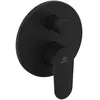 Image de Ideal Standard Cerafine O Nuovo Robinet de salle de bain monocommande encastré avec verrouillage de température à 40 °C, robinet de salle de bain sans bec   Noir Mat