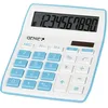 Image de Genie 840 B 10 chiffres calculatrice de bureau avec double alimentation (solaire et batterie)   Design Compact (Bleu)