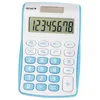 Image de GENIE 120 B Calculatrice de Poche 8 Chiffres   Calculatrice Solaire et à Pile, Écran LCD Incliné, Compacte et Légère pour École, Bureau et Maison, Bleu
