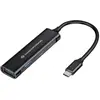 Image de Conceptronic HUBBIES12B Hub USB 2+2 ports USB-A, USB-C® USB 3.0 5 GBit/s avec fiche mâle USB-C noir HUBBIES12B