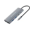 Image de CONCEPTRONIC DONN06G Station d'accueil 10 en 1 USB 3.2 Gen 1, HDMI, 100 W USB PD, USB-C 5 Gbps x 2, USB-A 5 Gbps x 3, SD, TF/MicroSD, GbE