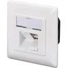 Image de DIGITUS LSA Prise de raccordement Cat-5e - 2 Port RJ45 - encastré ou en saillie Prise réseau - Alimentation Horizontale - Design Possible - 1 Gbps - blindé - Compatible PoE - Blanc RAL9003
