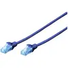 Image de Digitus DK-1512-010/B RJ45 Câble réseau, câble patch CAT 5e U/UTP 1.00 m bleu torsadé par paire 1 pc(s)