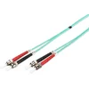 Image de DIGITUS DK-2511-05/3   Câble À Fibre Optique OM3   5 m   ST à ST   Câble Fibre Optique Duplex   1/10/40/100 Gbit/s   MM Multimode LAN   Type De Fibre : 50/125   Turquoise (Aqua)