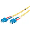 Image de DIGITUS DK-2922-02   Câble À Fibre Optique OS2   2 m   SC à SC   Câble Fibre Optique Duplex   1/10 Gbit/s   SM Monomode LAN   Type De Fibre : 9/125   Jaune (Yellow)
