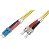 Image de DIGITUS DK-2931-03   Câble À Fibre Optique OS2   3 m   LC à ST   Câble Fibre Optique Duplex   1/10 Gbit/s   SM Monomode LAN   Type De Fibre : 9/125   Jaune (Yellow)