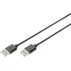 Image de Digitus Câble USB USB 2.0 USB-A mâle, USB-A mâle 1.80 m noir AK-300100-018-S