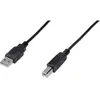 Image de Digitus Câble USB USB 2.0 USB-A mâle, USB-B mâle 1.80 m noir rond, blindage double AK-300105-018-S