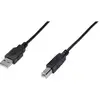Image de Digitus Câble USB USB 2.0 USB-A mâle, USB-B mâle 3.00 m noir rond, blindage double AK-300105-030-S