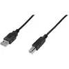 Image de Digitus Câble USB USB 2.0 USB-A mâle, USB-B mâle 5.00 m noir rond, blindage double AK-300105-050-S