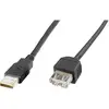 Image de Digitus Câble USB USB 2.0 USB-A mâle, USB-A femelle 3.00 m noir AK-300200-030-S