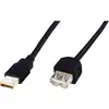Image de Digitus Câble USB USB 2.0 USB-A mâle, USB-A femelle 5.00 m noir AK-300202-050-S
