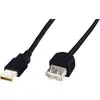 Image de Digitus Câble USB USB 2.0 USB-A mâle, USB-A femelle 1.80 m noir AK-300202-018-S