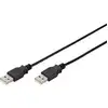 Image de Digitus Câble USB USB 2.0 USB-A mâle, USB-A mâle 1.00 m noir blindage double AK-300101-010-S
