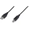 Image de Digitus Câble USB USB 2.0 USB-A mâle, USB-B mâle 1.00 m noir AK-300102-010-S
