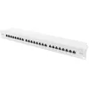 Image de DIGITUS Panneau de brassage - 19 pouces - Cat-6A - 24 ports RJ45 - Blindé - Panneau de brassage LSA - Montage en rack 1U - Gris