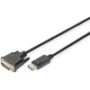 Image de DIGITUS Câble adaptateur DisplayPort - DP - DVI (24+1) - Full HD 1080p/60 Hz - Displayport 1.1a - 3m - avec verrouillage - adapté aux écrans, cartes graphiques - blister - noir