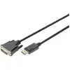 Image de Câble de raccordement Digitus DVI / DisplayPort Fiche mâle DisplayPort 3.00 m noir DB-340301-030-S blindage double, blindé Câble DisplayPort