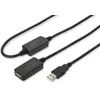 Image de DIGITUS Câble d'extension Actif USB 2.0 - Câble répéteur - USB A mâle vers USB A Femelle - 20 m - 480 Mbit/s - Plug & Play - Alimenté par USB - Noir