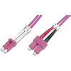 Image de DIGITUS DK-2532-03-4   Câble À Fibre Optique OM4   3 m   LC à SC   Câble Fibre Optique Duplex   1/10/40/100 Gbit/s   MM Multimode LAN   Type De Fibre : 50/125   Violet