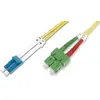 Image de DIGITUS DK-292SCA3LC-03   Câble À Fibre Optique OS2   3 m   SC (APC) à LC (PC)   Câble Fibre Optique Duplex   1/10 Gbit/s   SM Monomode LAN   Type De Fibre : 9/125   Jaune (Yellow)