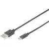 Image de Digitus Câble USB USB 2.0 USB-A mâle, USB-Micro-B mâle 1.80 m noir AK-300127-018-S