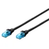 Image de DIGITUS Câble LAN Cat 5e - 5m - Câble réseau CCA avec RJ45 - U/UTP Non blindé - Compatible Cat-6 & Cat-5 - Noir
