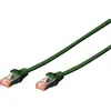 Image de Digitus DK-1644-010/G RJ45 Câble réseau, câble patch CAT 6 S/FTP 1.00 m vert sans halogène, torsadé par paire, avec cliquet dencastrement, ignifuge...