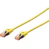 Image de Digitus DK-1644-010/Y RJ45 Câble réseau, câble patch CAT 6 S/FTP 1.00 m jaune sans halogène, torsadé par paire, avec cliquet dencastrement, ignifuge 1 pc(s)