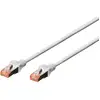 Image de Digitus DK-1644-020 RJ45 Câble réseau, câble patch CAT 6 S/FTP 2.00 m gris sans halogène, torsadé par paire, avec cliquet dencastrement, ignifuge 1 pc(s)