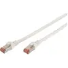 Image de Digitus DK-1644-030/WH RJ45 Câble réseau, câble patch CAT 6 S/FTP 3.00 m blanc ignifuge, feuille de blindage, blindage par tresse, blindé, sans halogène, rond,